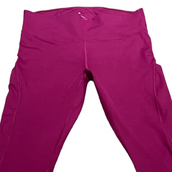 ALL IN MOTION Leggings Sz XL Fuchsia Pink Pockets Sheer Panels - Picture 5 of 12
